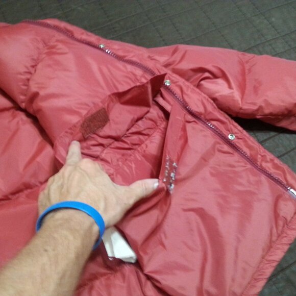 Vintage Camel Down Puffer Jacket 70's 80's Mens's Large  red/orange - Picture 11 of 15